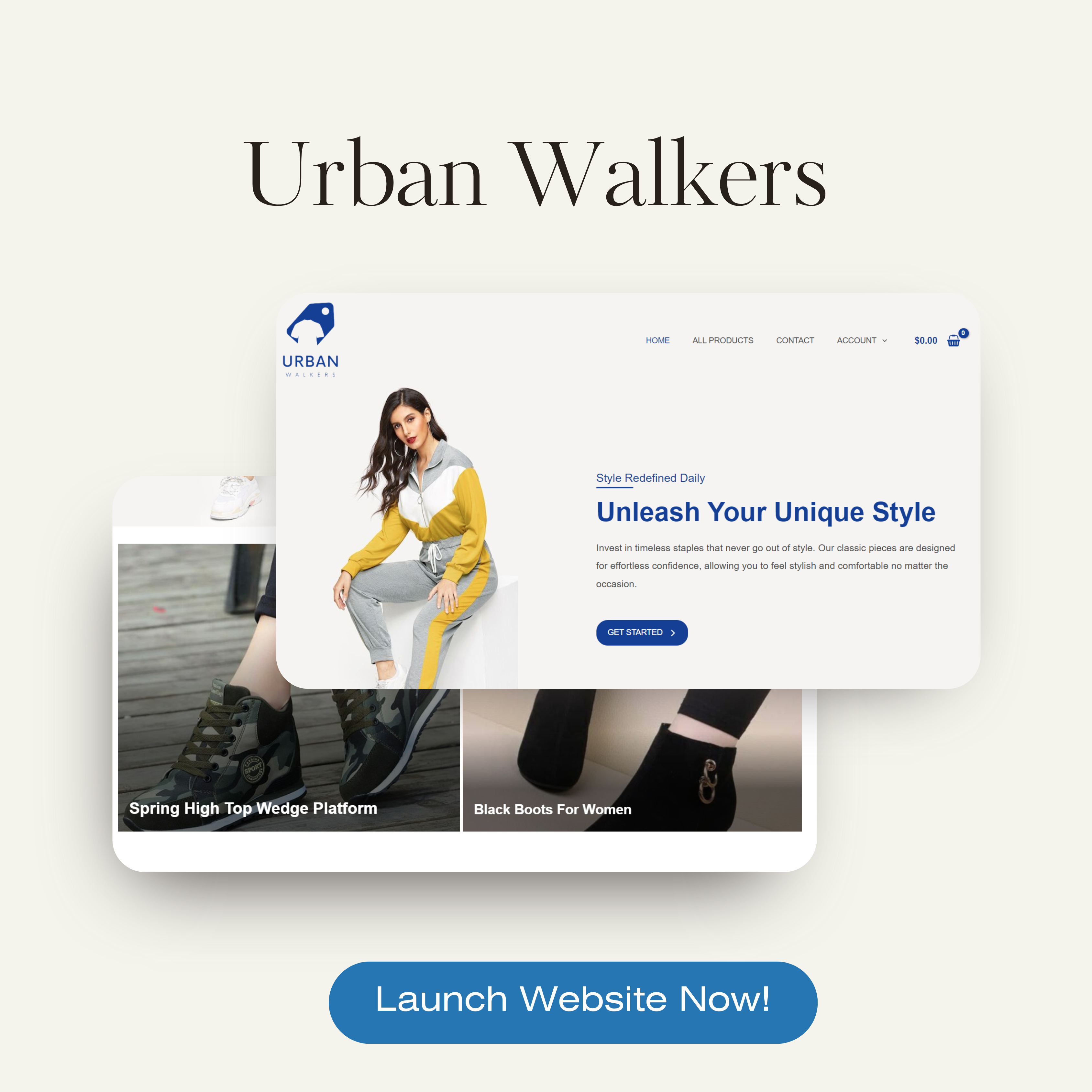 urban Walkers E commerce website